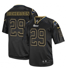 Men's Nike Los Angeles Rams #29 Eric Dickerson Elite Lights Out Black NFL Jersey
