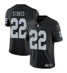 Men's Las Vegas Raiders #22 Eric Stokes Black 2025 Vapor Football Stitched Jersey