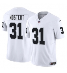 Men's Las Vegas Raiders #31 Raheem Mostert White 2025 F.U.S.E. Vapor Football Stitched Jersey