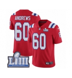 Youth Nike New England Patriots #60 David Andrews Red Alternate Vapor Untouchable Limited Player Super Bowl LIII Bound NFL Jersey