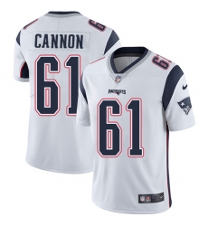 Youth Nike New England Patriots #61 Marcus Cannon White Vapor Untouchable Limited Player NFL Jersey