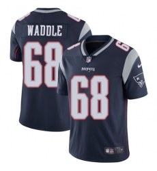 Youth Nike New England Patriots #68 LaAdrian Waddle Navy Blue Team Color Vapor Untouchable Limited Player NFL Jersey
