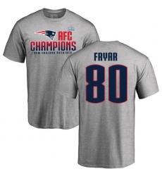 Nike New England Patriots #80 Irving Fryar Heather Gray 2017 AFC Champions V-Neck T-Shirt