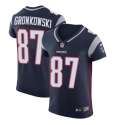 Men's Nike New England Patriots #87 Rob Gronkowski Navy Blue Team Color Vapor Untouchable Elite Player NFL Jersey