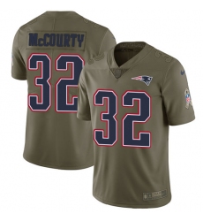 Men's Nike New England Patriots #32 Devin McCourty Limited Olive 2017 Salute to Service NFL Jersey