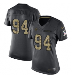 Women's Nike New Orleans Saints #94 Cameron Jordan Limited Black 2016 Salute to Service NFL Jersey Women's Nike New Orleans Saints #94 Cameron Jordan Limited Black 2016 Salute to Service NFL Jersey