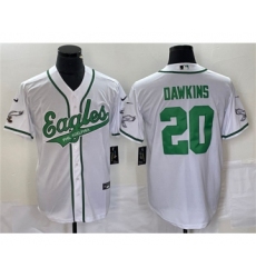 Men's Nike Philadelphia Eagles #20 Brian Dawkins White Cool Base Baseball Stitched Jersey