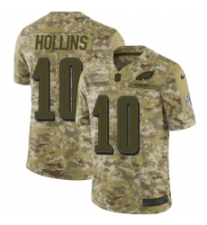 Men's Nike Philadelphia Eagles #10 Mack Hollins Limited Camo 2018 Salute to Service NFL Jersey