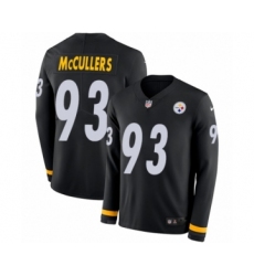 Youth Nike Pittsburgh Steelers #93 Dan McCullers Limited Black Therma Long Sleeve NFL Jersey