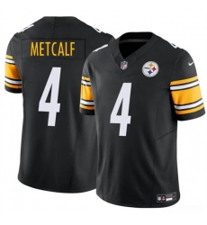 Men's Pittsburgh Steelers #4 DK Metcalf Black 2024 F.U.S.E. Vapor Untouchable Limited Football Stitched Jersey