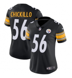 Women's Nike Pittsburgh Steelers #56 Anthony Chickillo Black Team Color Vapor Untouchable Limited Player NFL Jersey