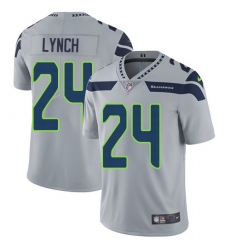 Youth Nike Seattle Seahawks #24 Marshawn Lynch Elite Grey Alternate NFL Jersey