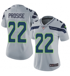 Women's Nike Seattle Seahawks #22 C. J. Prosise Grey Alternate Vapor Untouchable Limited Player NFL Jersey