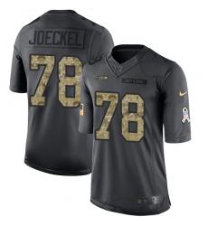 Men's Nike Seattle Seahawks #78 Luke Joeckel Limited Black 2016 Salute to Service NFL Jersey
