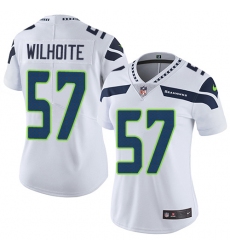 Women's Nike Seattle Seahawks #57 Michael Wilhoite White Vapor Untouchable Limited Player NFL Jersey