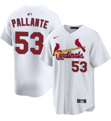 Men's St. Louis Cardinals #53 Andre Pallante White Home Limited Stitched Baseball Jersey