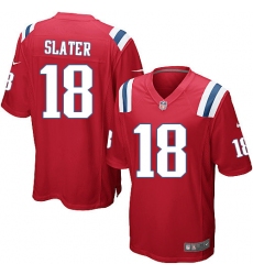 Men's Nike New England Patriots #18 Matthew Slater Game Red Alternate NFL Jersey
