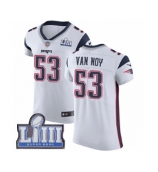 Men's Nike New England Patriots #53 Kyle Van Noy White Vapor Untouchable Elite Player Super Bowl LIII Bound NFL Jersey