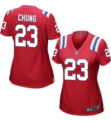 Women's Nike New England Patriots #23 Patrick Chung Game Red Alternate NFL Jersey