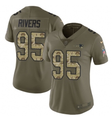 Women's Nike New England Patriots #95 Derek Rivers Limited Olive/Camo 2017 Salute to Service NFL Jersey