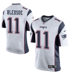 Men's Nike New England Patriots #11 Drew Bledsoe Game White NFL Jersey