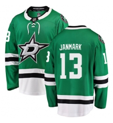Men's Dallas Stars #13 Mattias Janmark Fanatics Branded Green Home Breakaway NHL Jersey