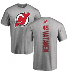 NHL Adidas New Jersey Devils #45 Sami Vatanen Ash Backer T-Shirt