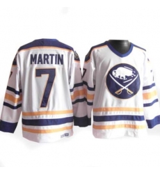 Men's CCM Buffalo Sabres #7 Rick Martin Premier White Throwback NHL Jersey