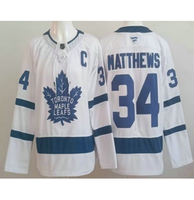 Men's Toronto Maple Leafs #34 Auston Matthews White Authentitc Jersey