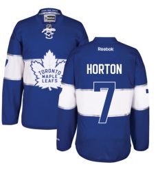 Men's Reebok Toronto Maple Leafs #7 Tim Horton Premier Royal Blue 2017 Centennial Classic NHL Jersey