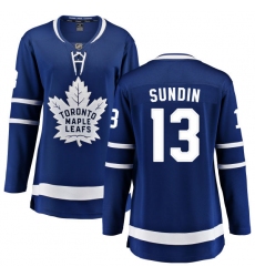 Women's Toronto Maple Leafs #13 Mats Sundin Fanatics Branded Royal Blue Home Breakaway NHL Jersey