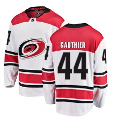 Men's Carolina Hurricanes #44 Julien Gauthier Fanatics Branded White Away Breakaway NHL Jersey