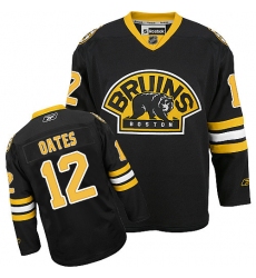 Youth Reebok Boston Bruins #12 Adam Oates Premier Black Third NHL Jersey