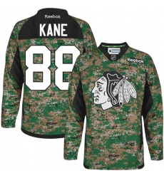 Men's Reebok Chicago Blackhawks #88 Patrick Kane Premier Camo Veterans Day Practice NHL Jersey