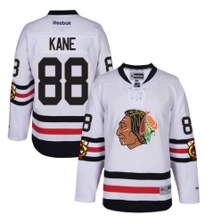Men's Reebok Chicago Blackhawks #88 Patrick Kane Premier White 2017 Winter Classic NHL Jersey