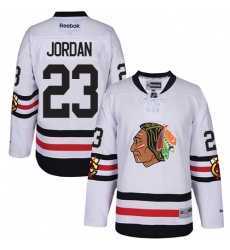 Youth Reebok Chicago Blackhawks #23 Michael Jordan Premier White 2017 Winter Classic NHL Jersey