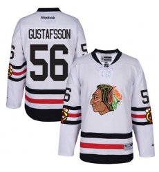 Men's Reebok Chicago Blackhawks #56 Erik Gustafsson Premier White 2017 Winter Classic NHL Jersey
