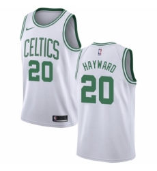 Women's Nike Boston Celtics #20 Gordon Hayward Swingman White NBA Jersey - Association Edition