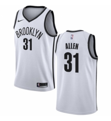 Men's Nike Brooklyn Nets #31 Jarrett Allen Swingman White NBA Jersey - Association Edition