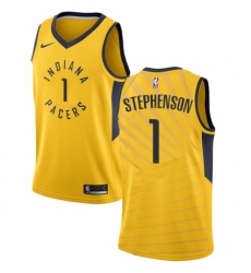 Youth Nike Indiana Pacers #1 Lance Stephenson Authentic Gold NBA Jersey Statement Edition