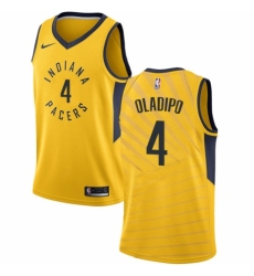 Youth Nike Indiana Pacers #4 Victor Oladipo Swingman Gold NBA Jersey Statement Edition