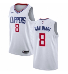 Women's Nike Los Angeles Clippers #8 Danilo Gallinari Swingman White NBA Jersey - Association Edition