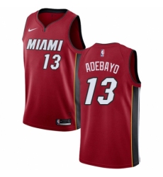 Youth Nike Miami Heat #13 Edrice Adebayo Swingman Red NBA Jersey Statement Edition