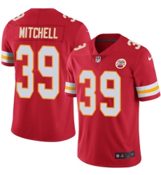 Men's Nike Kansas City Chiefs #39 Terrance Mitchell Red Team Color Vapor Untouchable Limited Player NFL Jersey