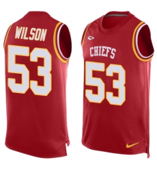 Men's Nike Kansas City Chiefs #53 Ramik Wilson Limited Red Player Name & Number Tank Top NFL Jersey