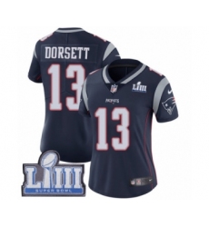 Women's Nike New England Patriots #13 Phillip Dorsett Navy Blue Team Color Vapor Untouchable Limited Player Super Bowl LIII Bound NFL Jersey