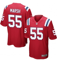 Men's Nike New England Patriots #55 Cassius Marsh Game Red Alternate NFL Jersey
