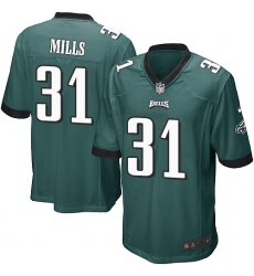 Men's Nike Philadelphia Eagles #31 Jalen Mills Game Midnight Green Team Color NFL Jersey
