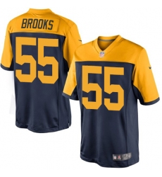 Men's Nike Green Bay Packers #55 Ahmad Brooks Limited Navy Blue Alternate NFL Jersey