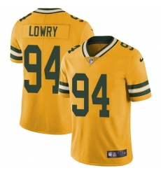 Men's Nike Green Bay Packers #94 Dean Lowry Elite Gold Rush Vapor Untouchable NFL Jersey